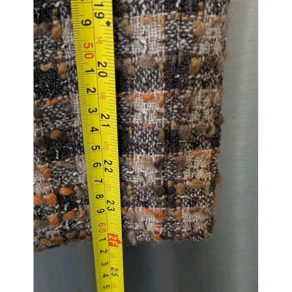 Ann Taylor Loft 14 Pencil Skirt Multicolor‎ Tweed Wool Blend Back Slit Career